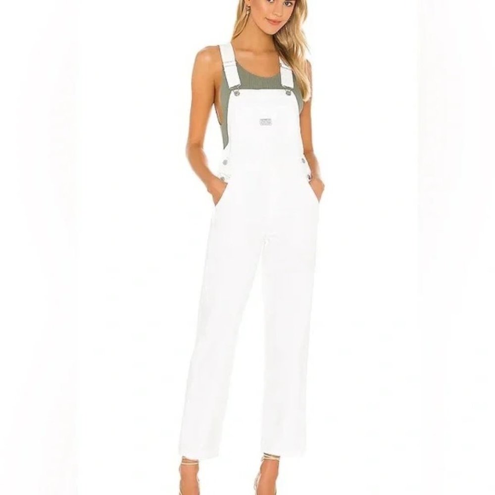 Levi's White Overalls